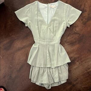 Altar'd State size XS Soft Green Seafoam Romper